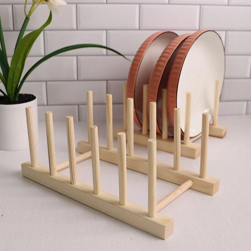 Dry & Dine™ Wooden Dish Rack – Stylish Multi-Functional Kitchen Organizer