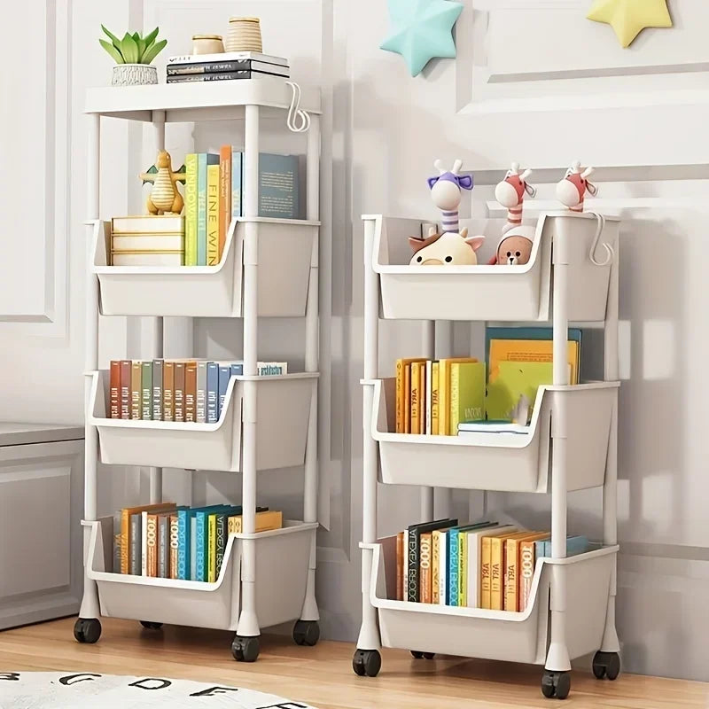 SlideEase™ Narrow Corner Trolley – Versatile Kitchen & Home Storage Rack
