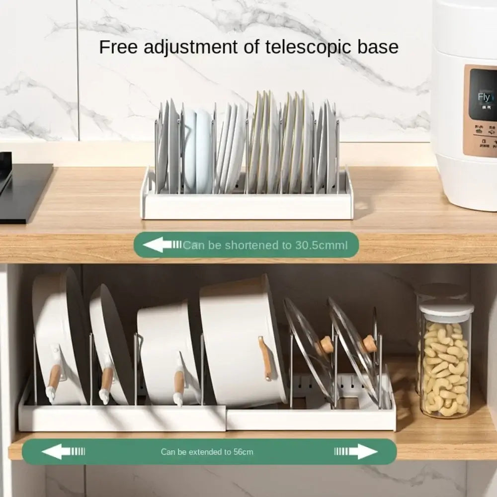 FlexiStore™ Foldable Kitchen Utensil & Pot Lid Organizer Rack