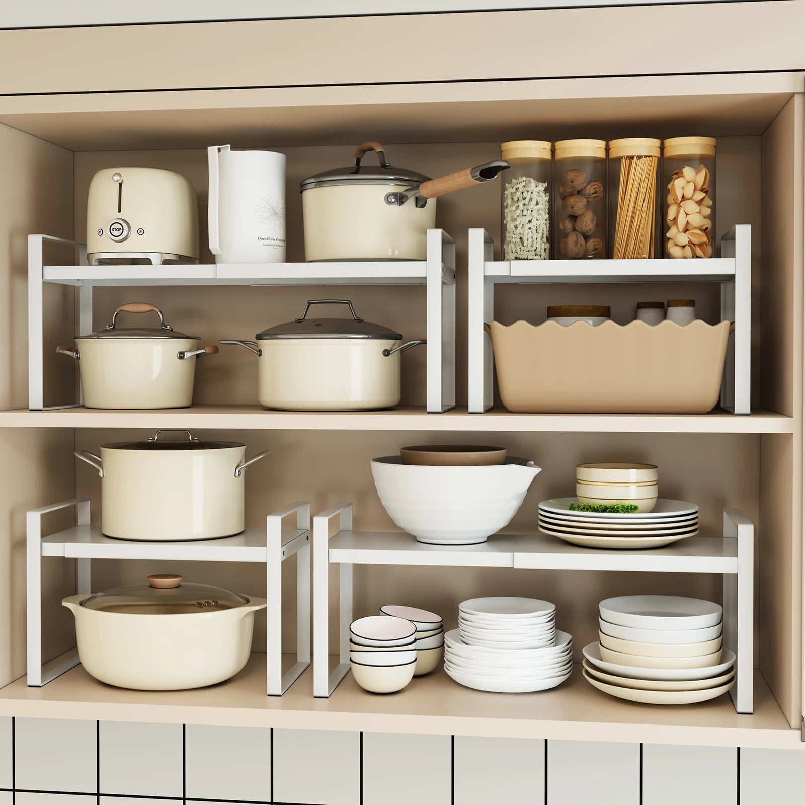 Multi-Purpose Expandable Kitchen Shelf- Declutter Your Cooking Area