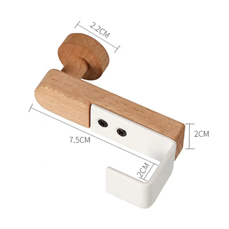 HangRight™ Wooden Multi-Purpose Cabinet & Door Hook Rack