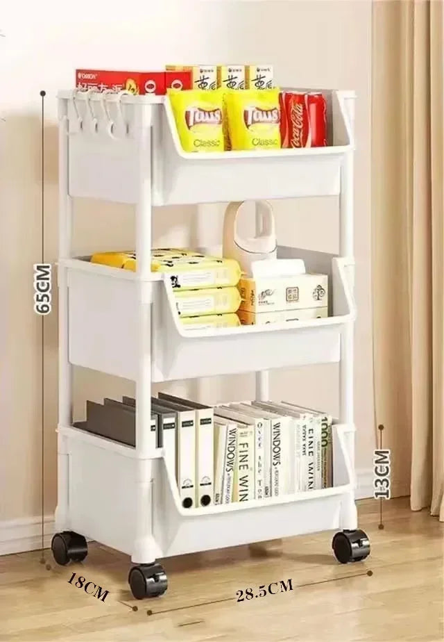 SlideEase™ Narrow Corner Trolley – Versatile Kitchen & Home Storage Rack