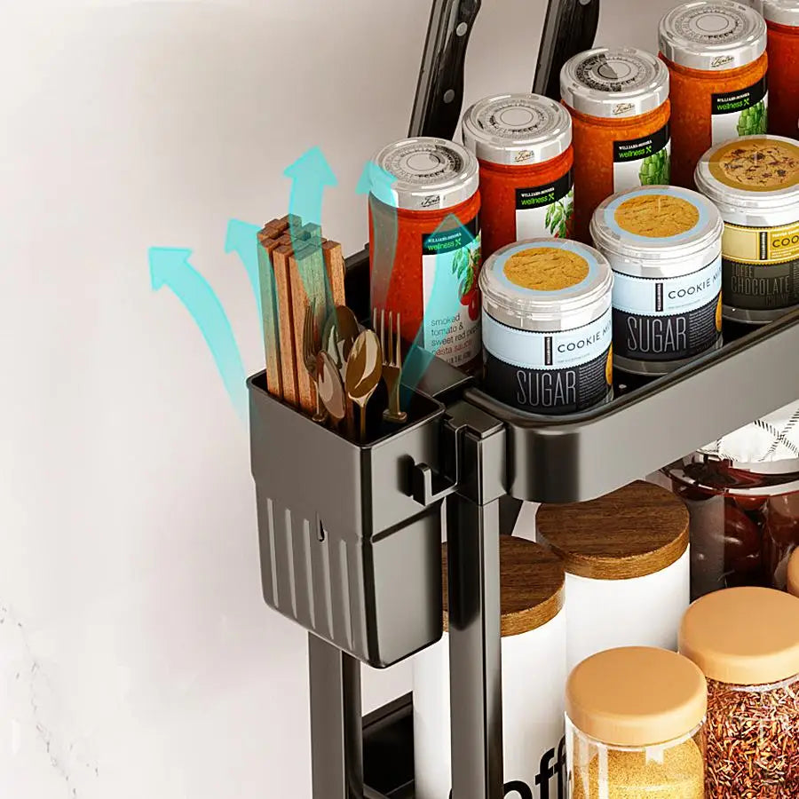 Chef’sMate™ Multi-Purpose Kitchen Storage Rack – Spice & Utensil Organizer