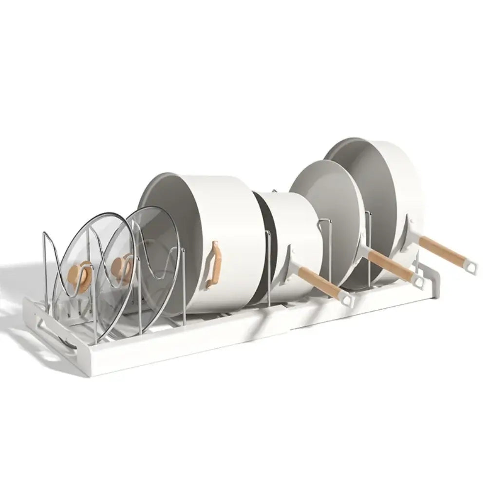 FlexiStore™ Foldable Kitchen Utensil & Pot Lid Organizer Rack