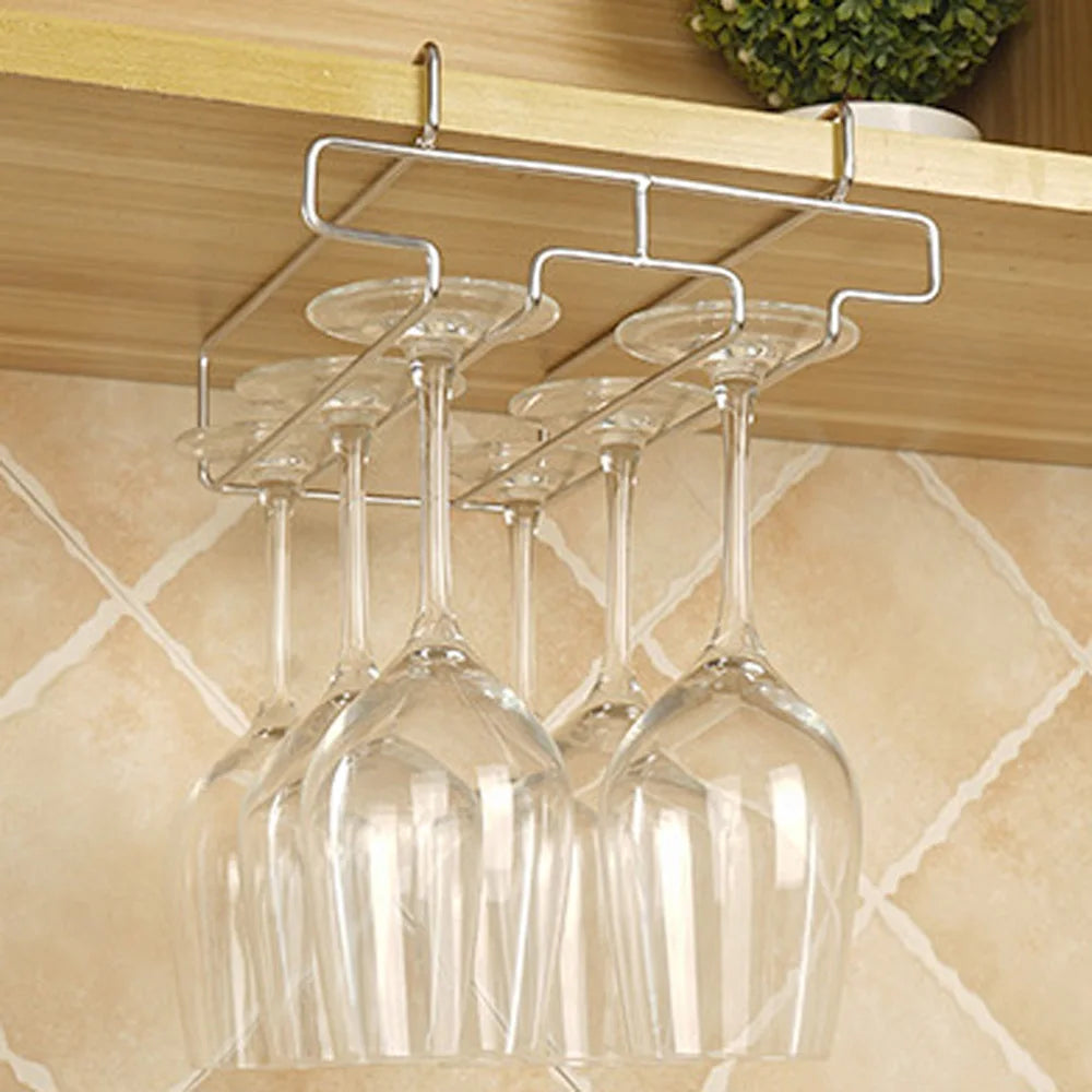 SipStyle™ Hanging Wine Glass Rack – Elegant Cabinet Stemware Organizer