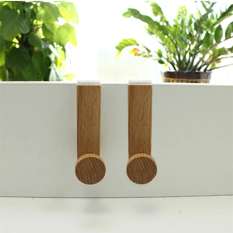 HangRight™ Wooden Multi-Purpose Cabinet & Door Hook Rack