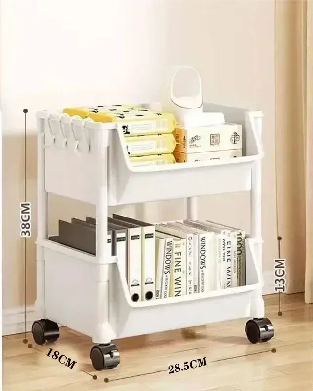 SlideEase™ Narrow Corner Trolley – Versatile Kitchen & Home Storage Rack